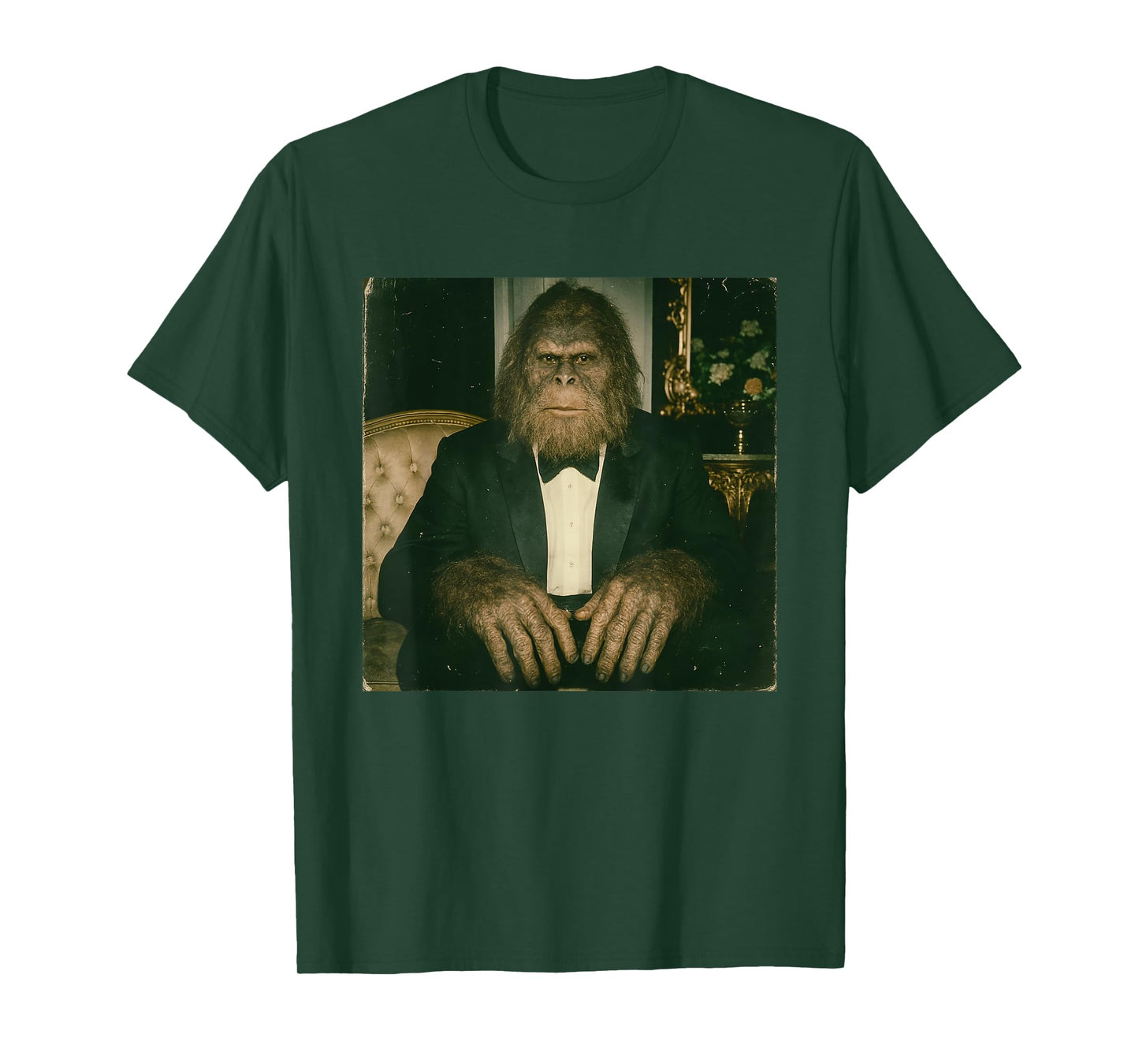 Rizz Bigfoot | Elegant Bigfoot in Tuxedo Cryptid Meme T-Shirt