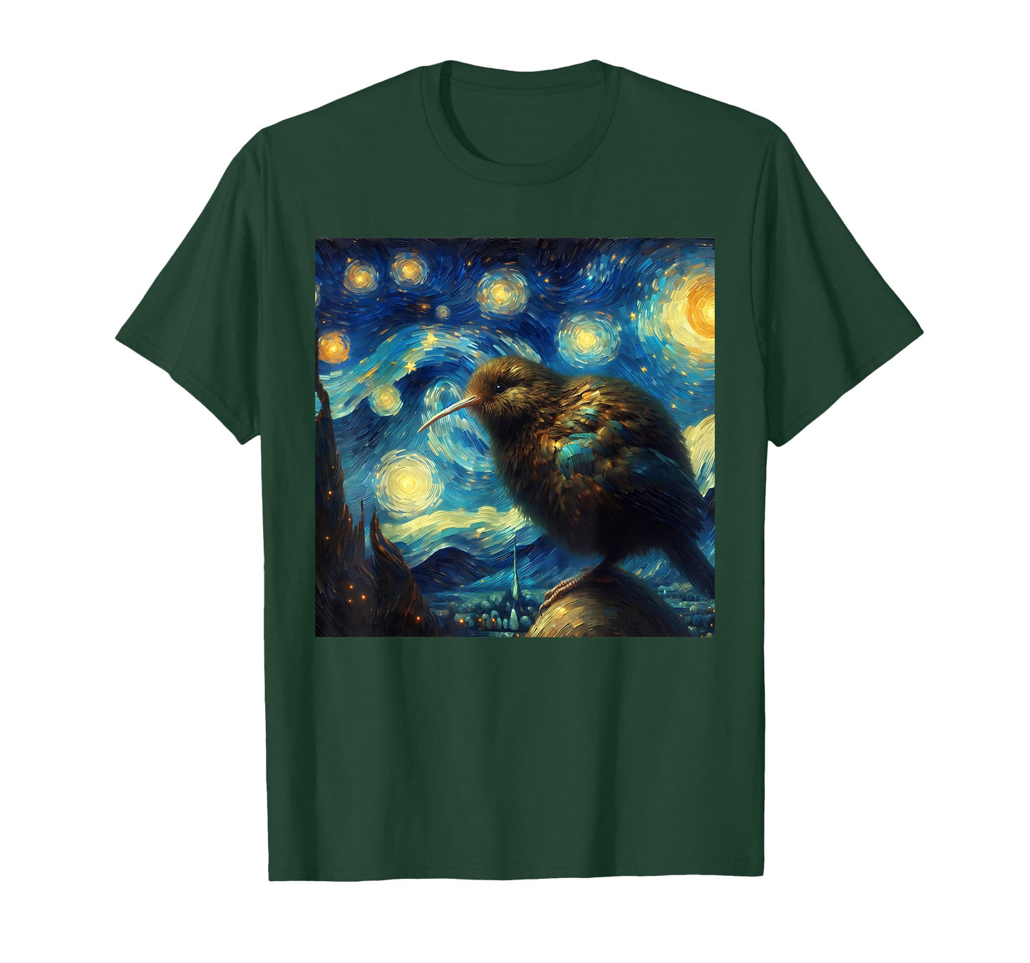 Kiwi Bird Starry Night Kiwi Bird T-Shirt