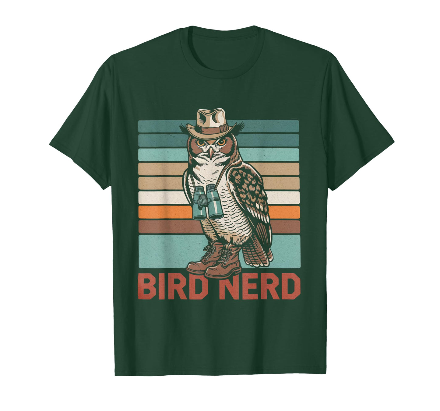 Bird Nerd Great Horned Owl Birdwatching Birding T-Shirt