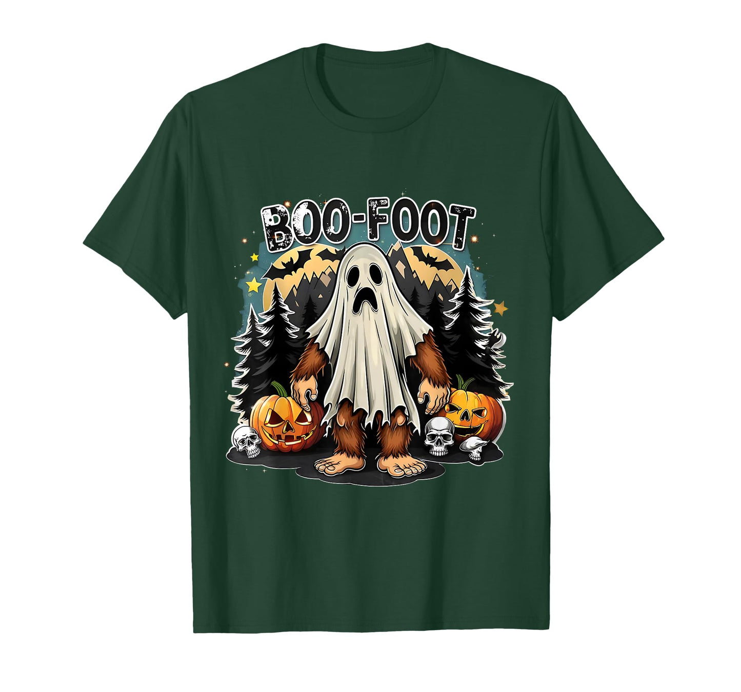 Boo Foot Funny Bigfoot Ghost Halloween Costume T-Shirt