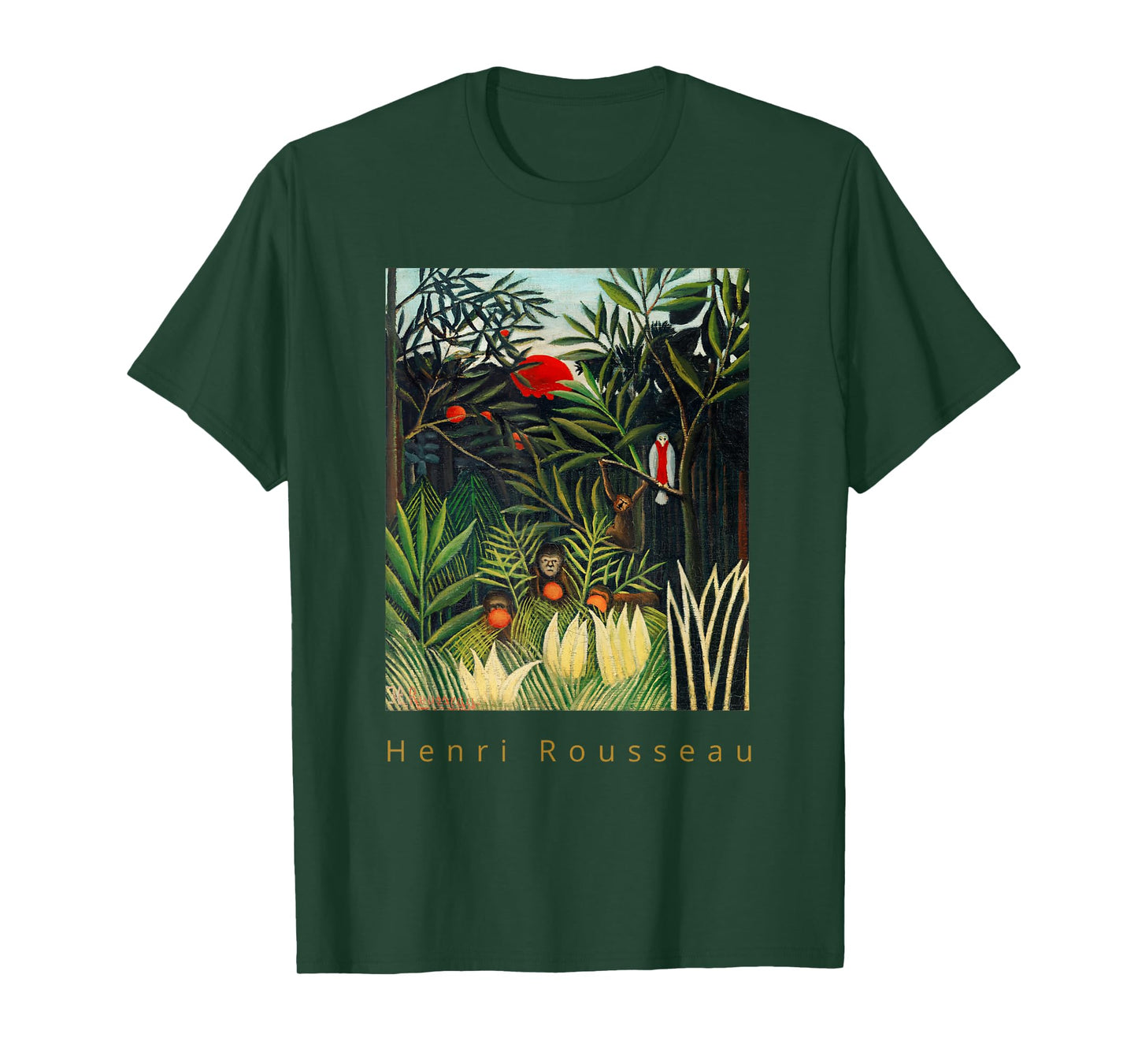 Henri Rousseau Monkeys and Parrot in the Forest T-Shirt