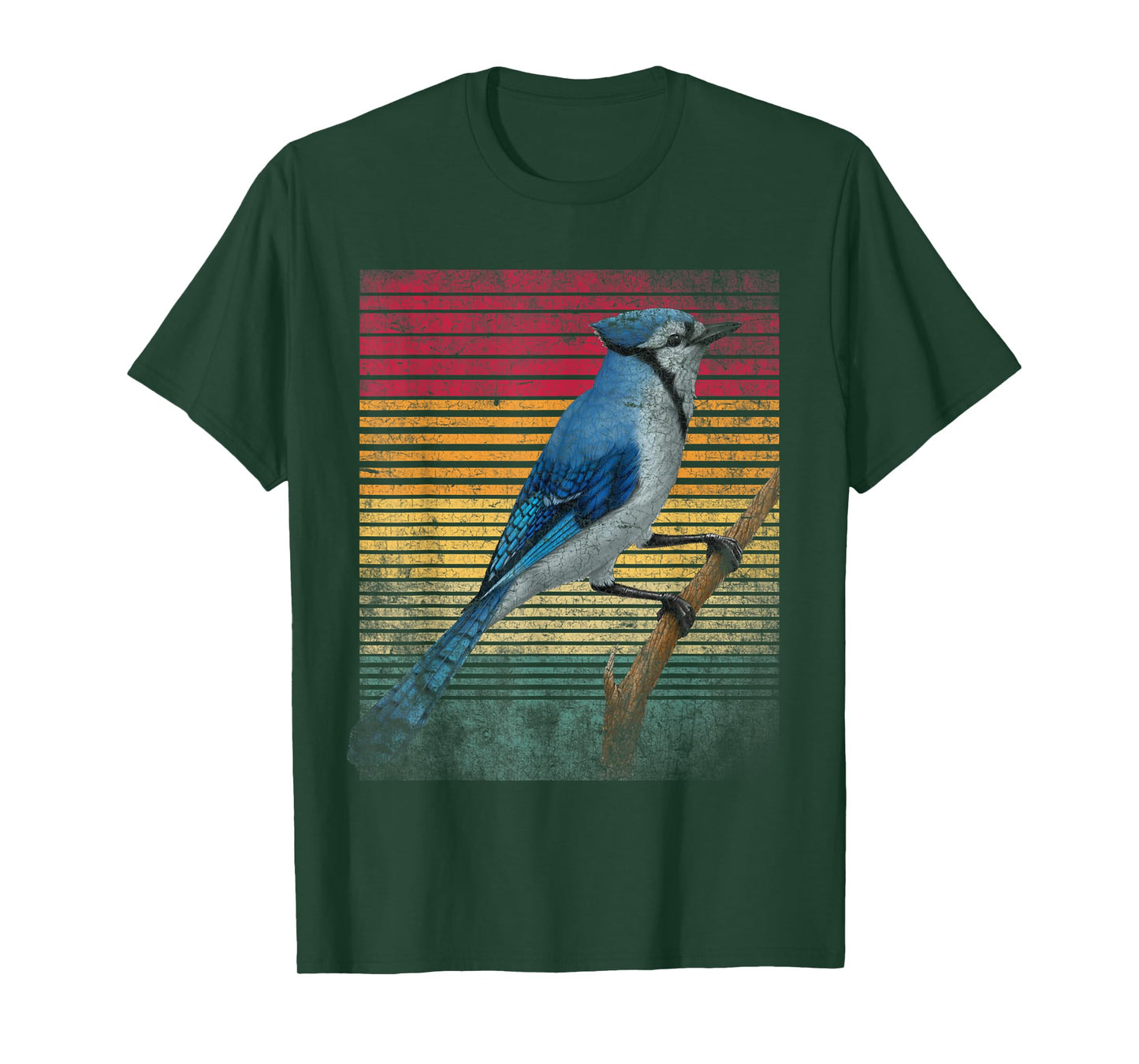 Vintage Retro Blue Jay Bird T-Shirt