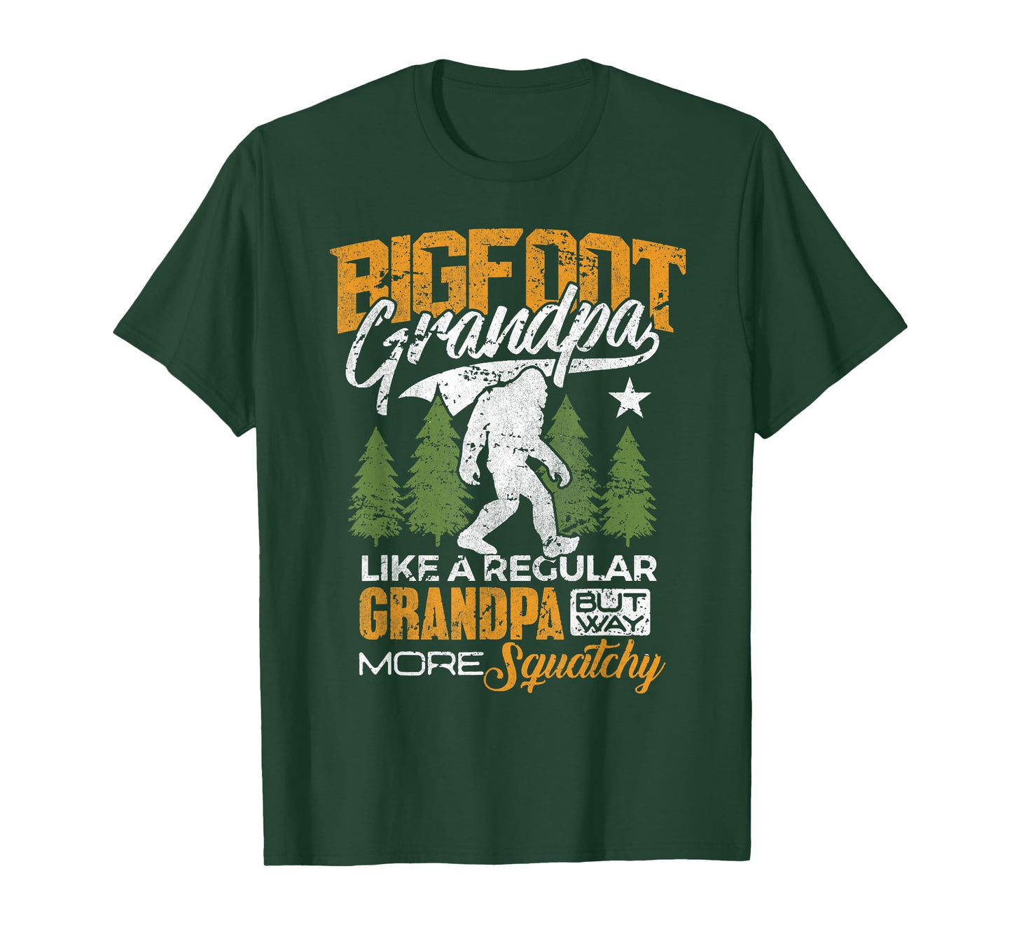 Bigfoot Grandpa T-Shirt Grandfather Sasquatch Yeti Camping T-Shirt