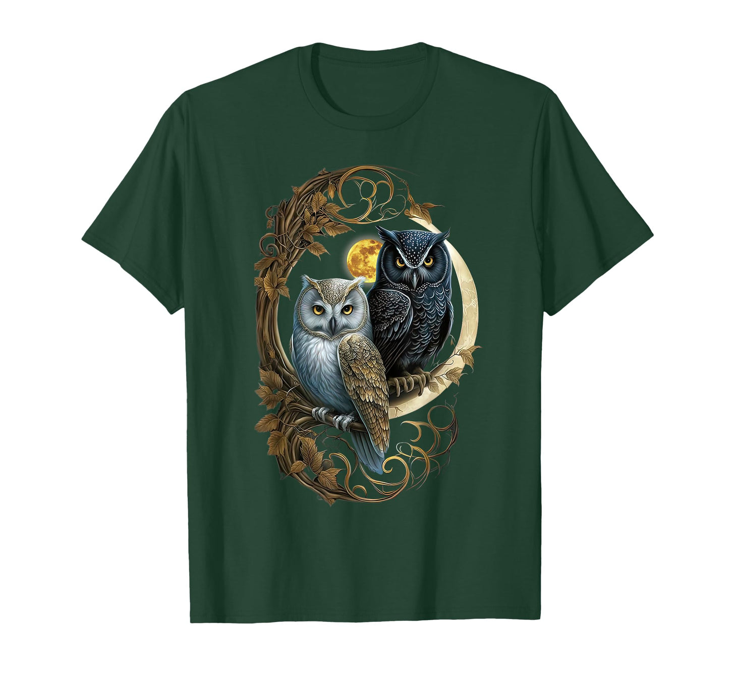 Moon Owl Birds Owl Gifts Graphic for Men Women Boys Girls T-Shirt