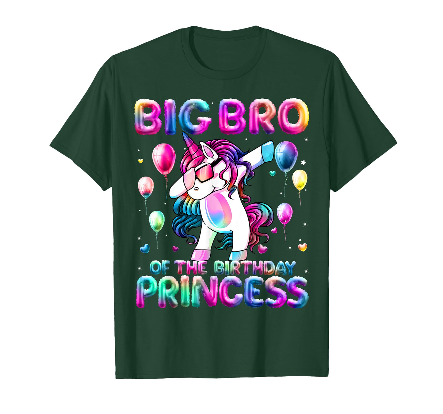 Brother of the Birthday Princess Girl Dabbing Unicorn Bro T-Shirt