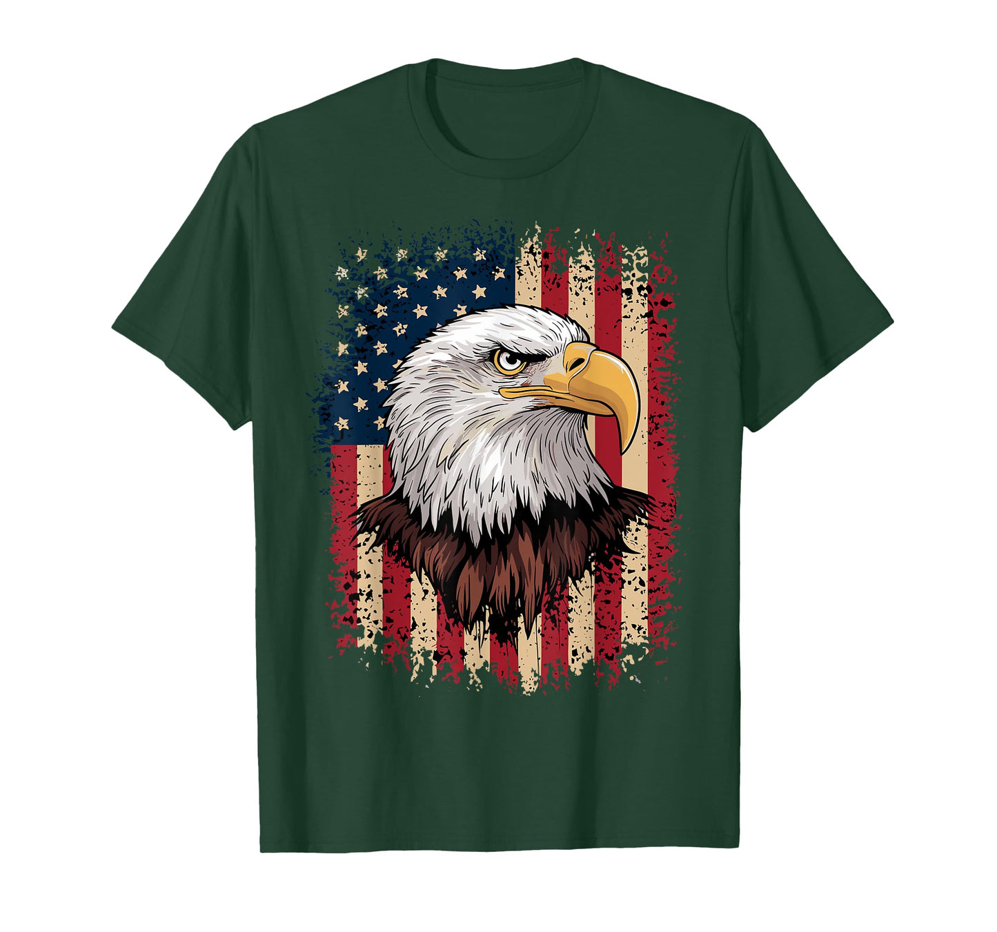 American Flag Bald Eagle Patriotic T-Shirt