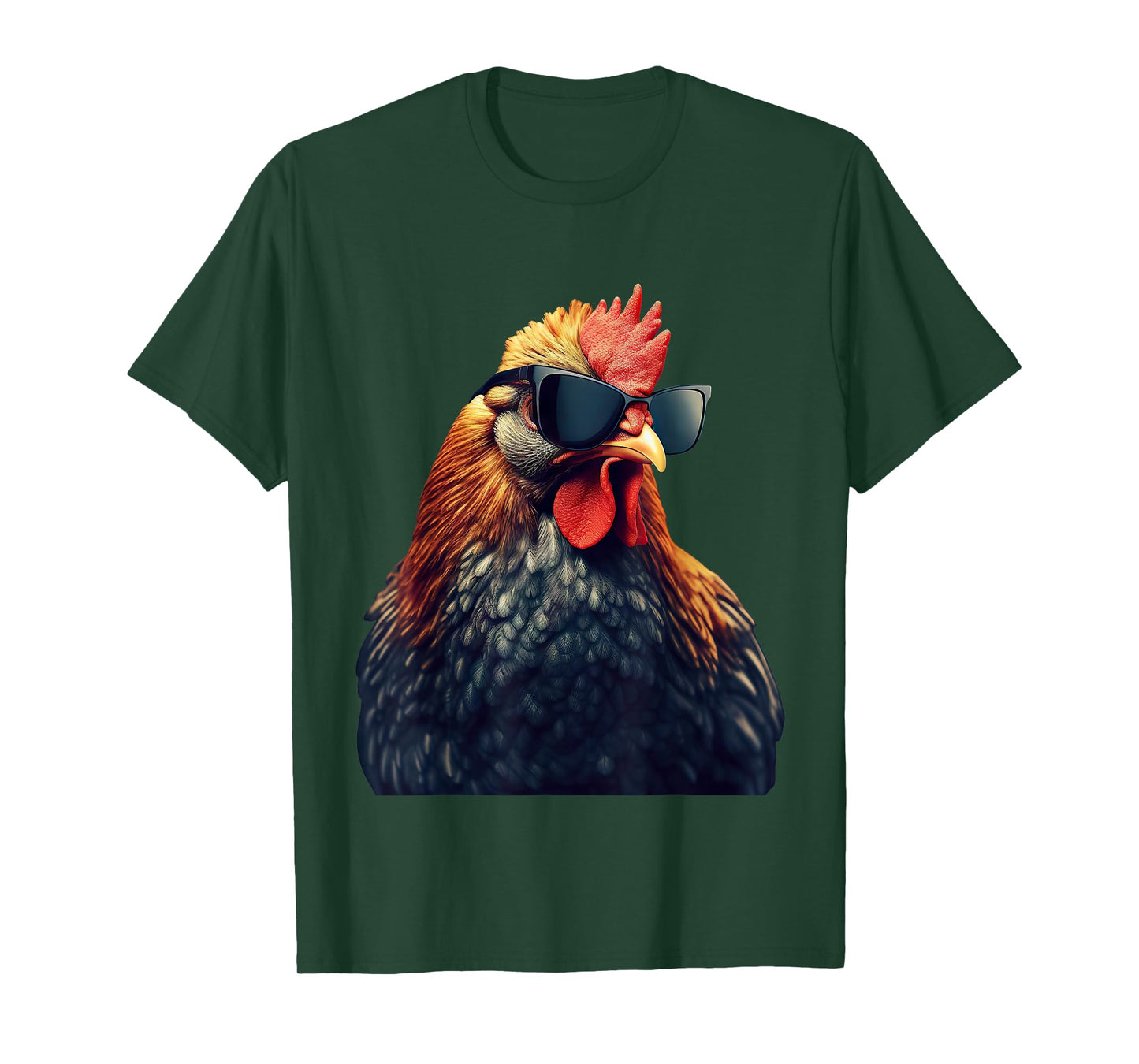 Retro Vintage Chicken Cool Rooster Wearing Sunglasses T-Shirt