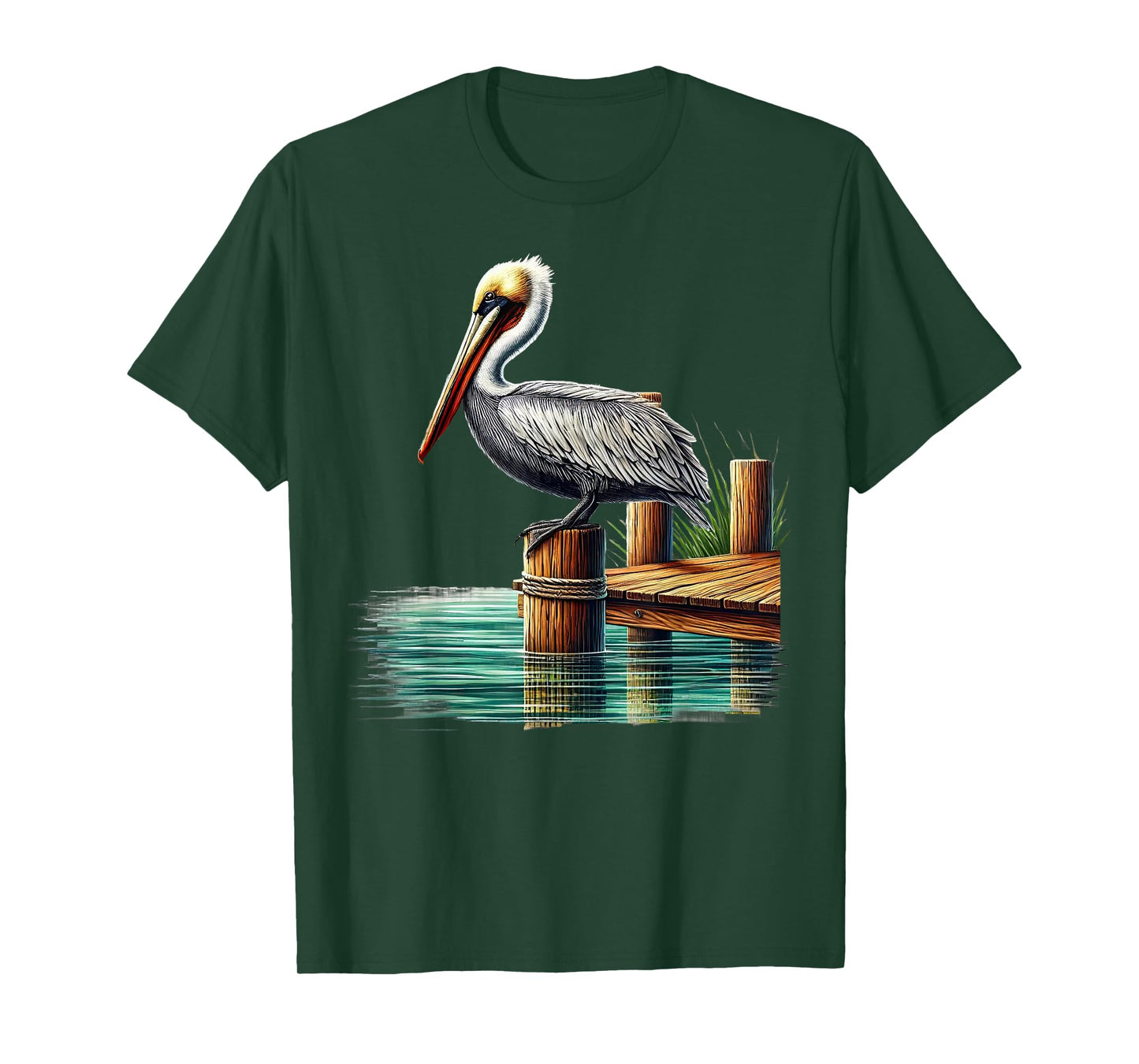 Unique Brown Pelican Piling Design for Pelican Lover T-Shirt