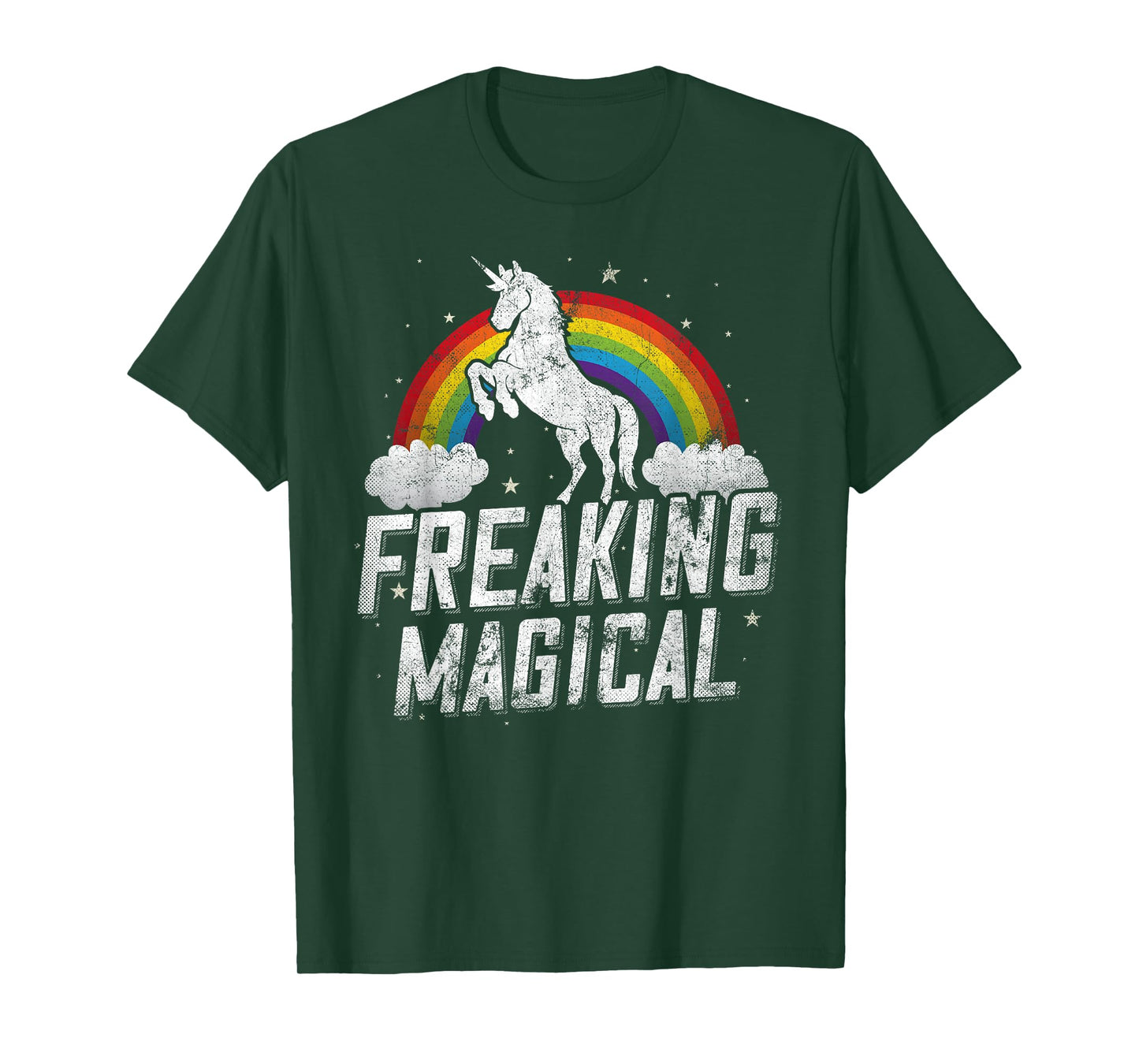 Funny Retro Freaking Magical Adult Unicorn Rainbow Party T-Shirt