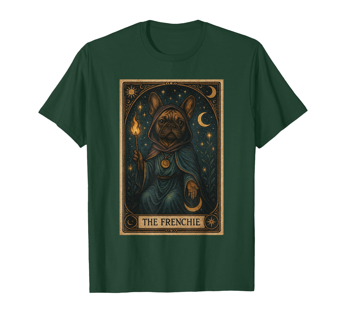 French Bulldog Funny Frenchie Tarot Card Frenchie Mom T-Shirt