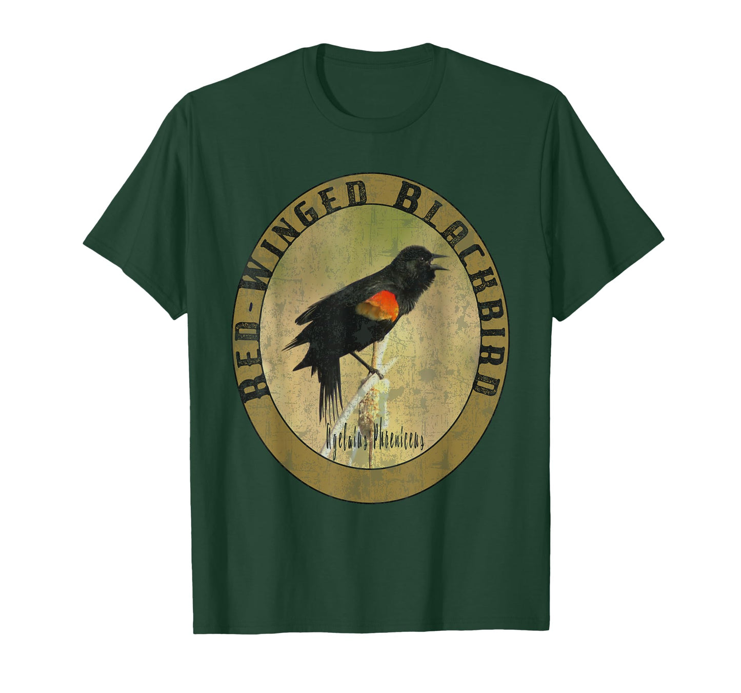 Birdwatcher Birder Nature Lover Gift Red Winged Blackbird T-Shirt