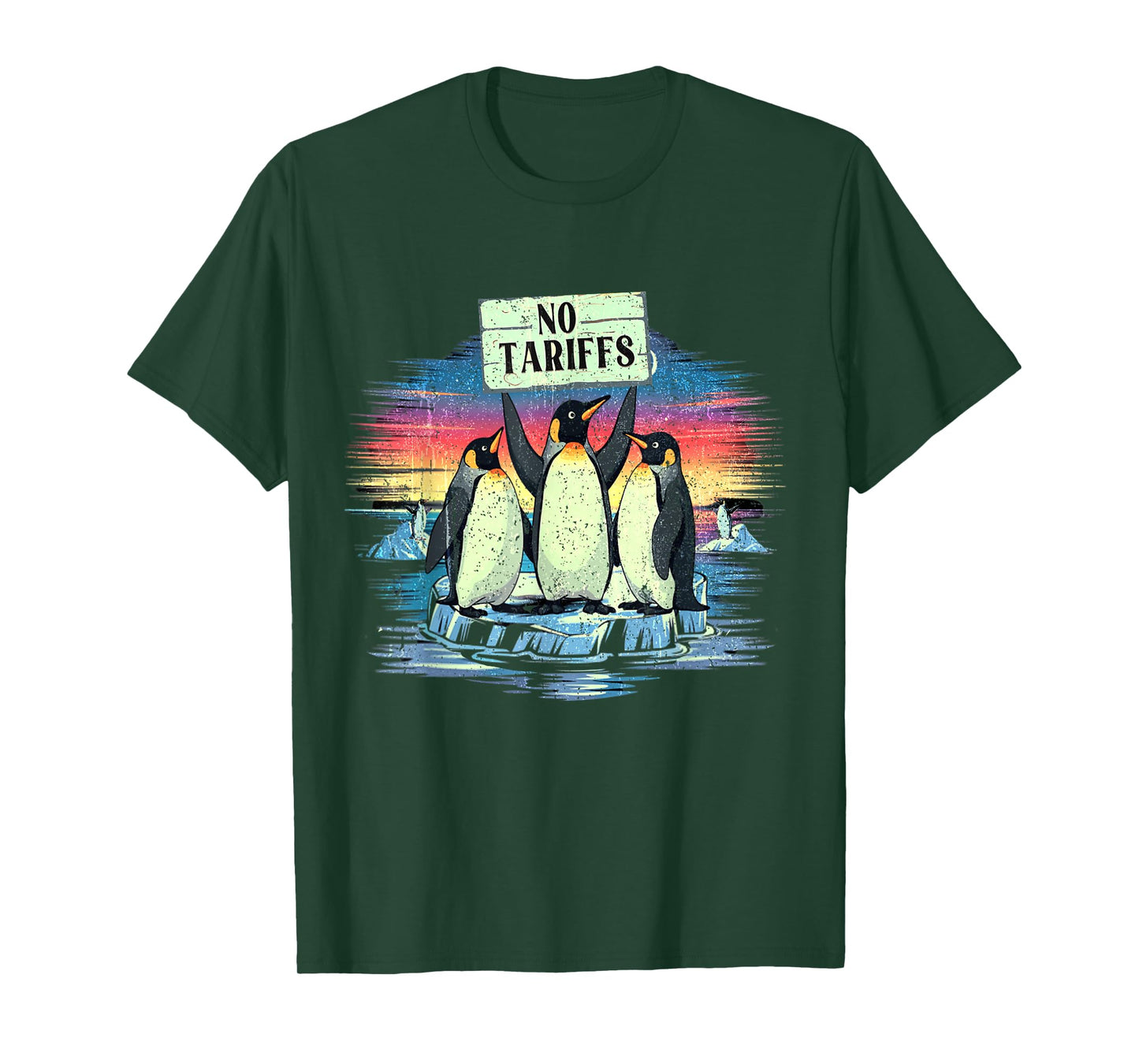 Funny Penguins NO TARIFFS Taxes T-Shirt