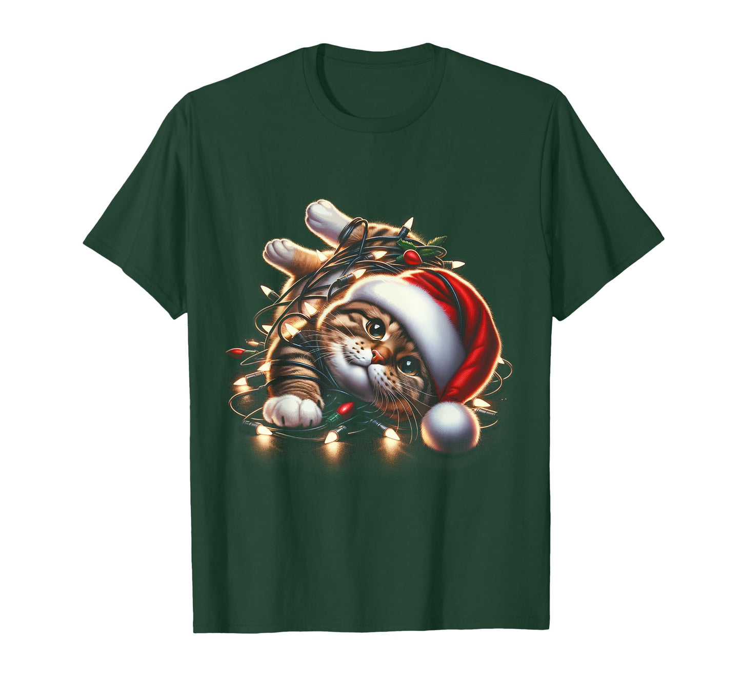 Christmas Cat Lover Funny Festive Holidays Cute Kitten Xmas Men Women Kids T-Shirt