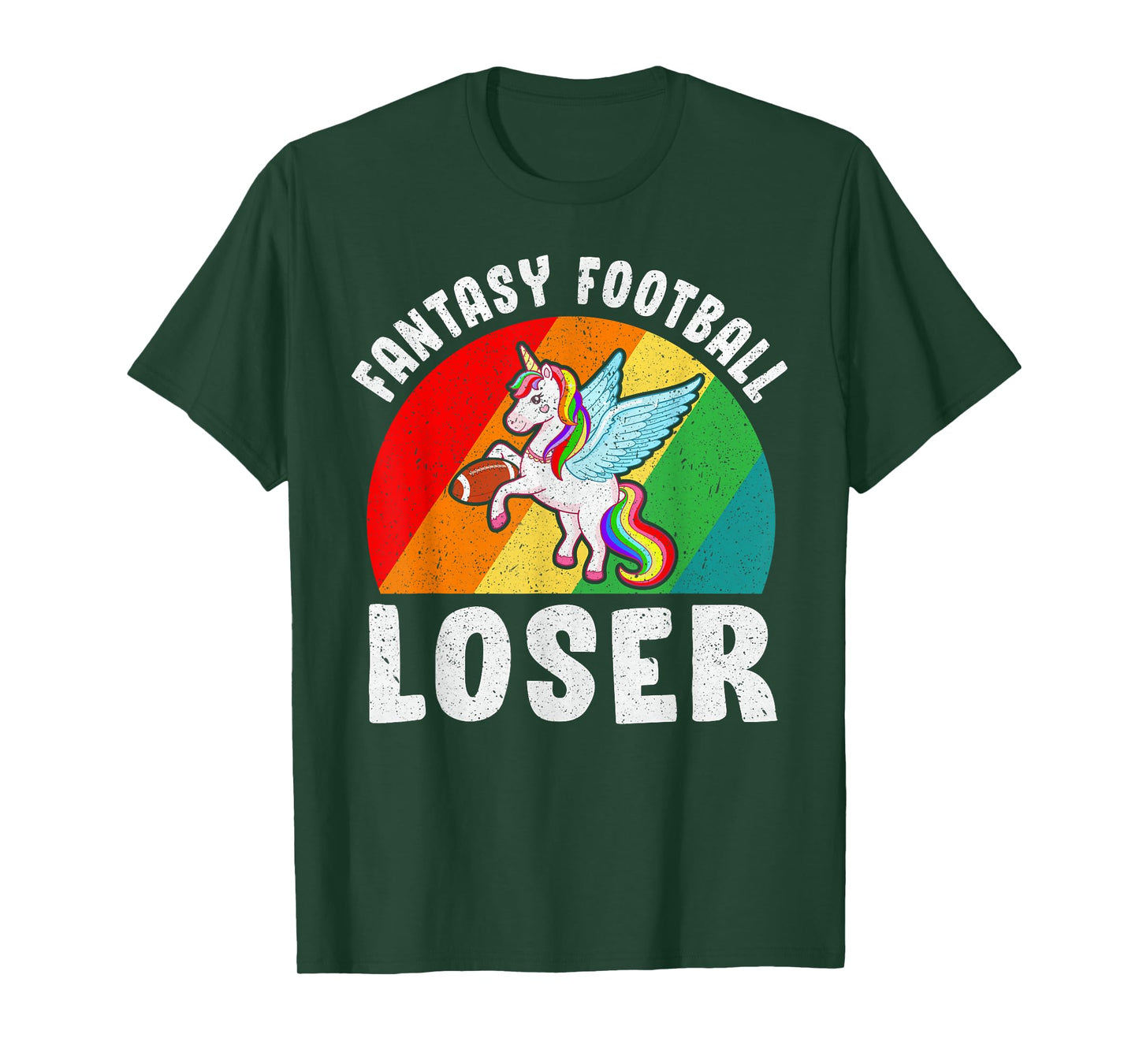 I Suck At Fantasy Football Loser Unicorn Draft Party T-Shirt