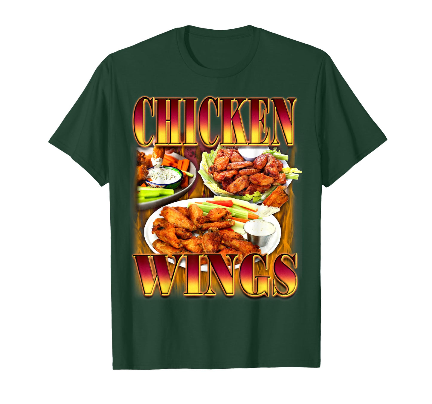 Wing Lover Bootleg Rap CDs Aesthetic 90s Funny Chicken Meme T-Shirt