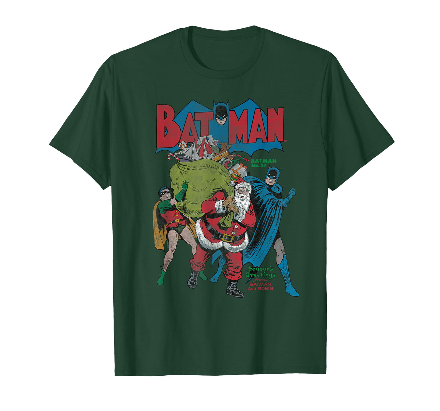 Batman Christmas Seasons Greetings T-Shirt