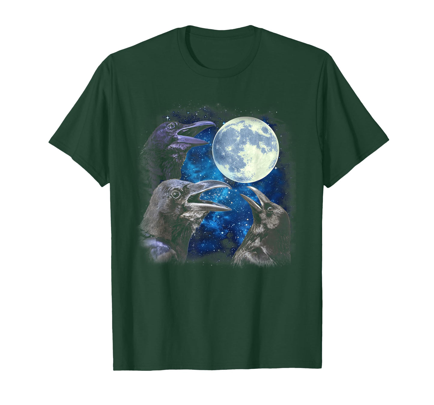 Crows Howling At The Moon - Funny Crow Bird T-Shirt