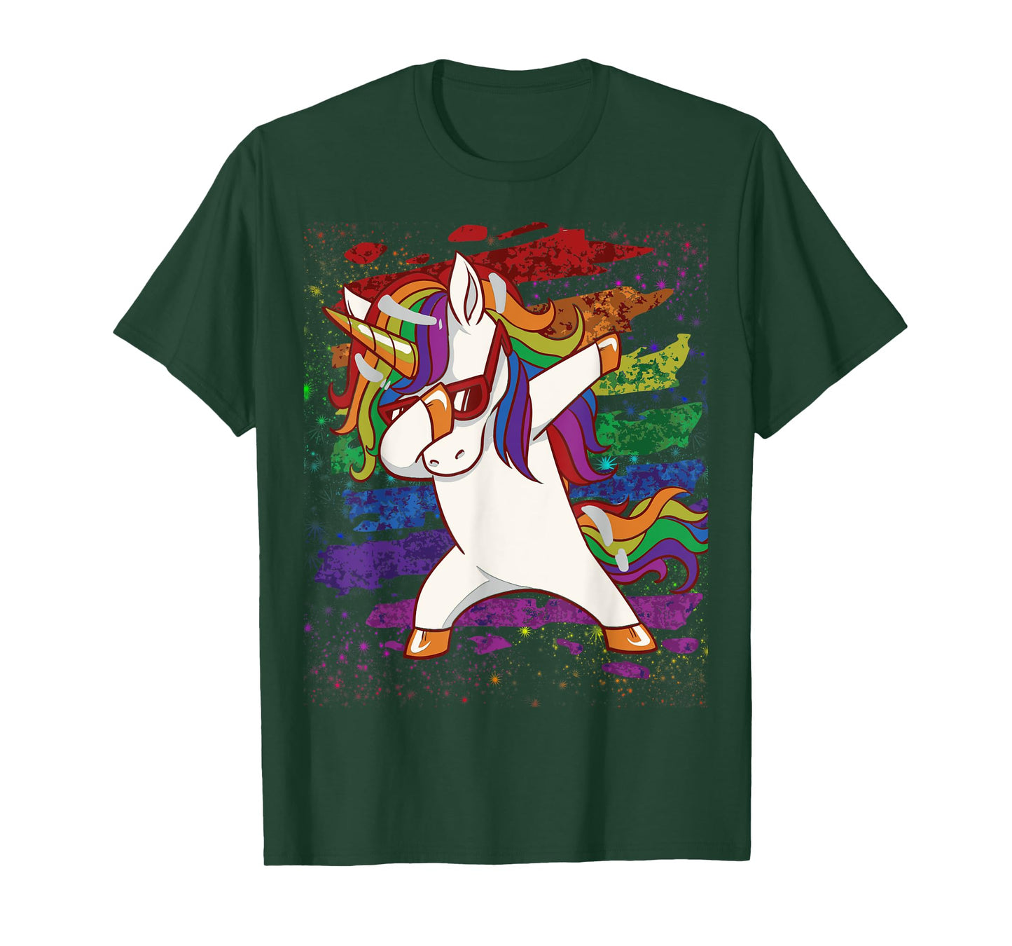 Dabbing Unicorn Magical Rainbow For LGBTQ Gay Pride Unicorn T-Shirt