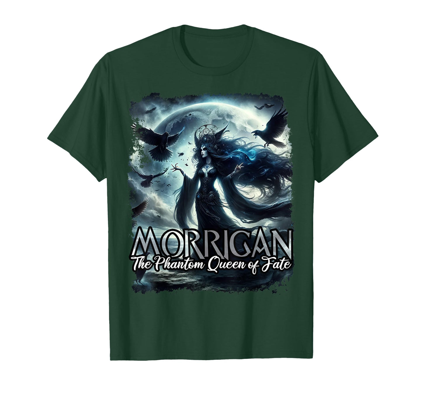 The Morrigan Celtic Irish Mythology Raven Crow War Goddess T-Shirt