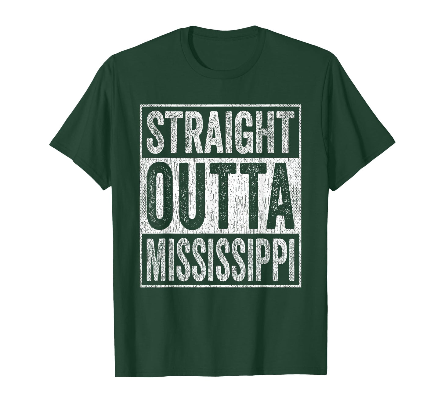 Distressed Mississippi Outfit MS Straight Outta Mississippi T-Shirt