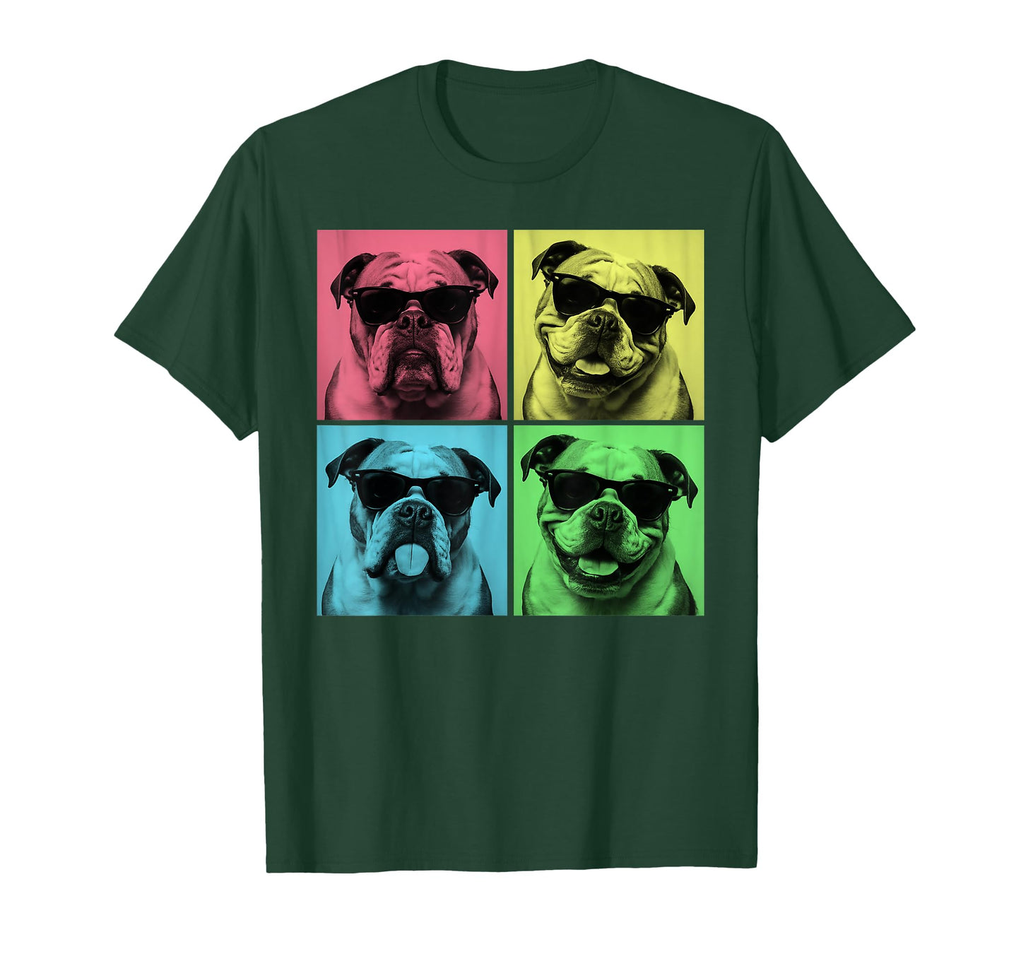 English Bulldog Pop Art Funny Bulldog Dog Lover Photo Booth T-Shirt
