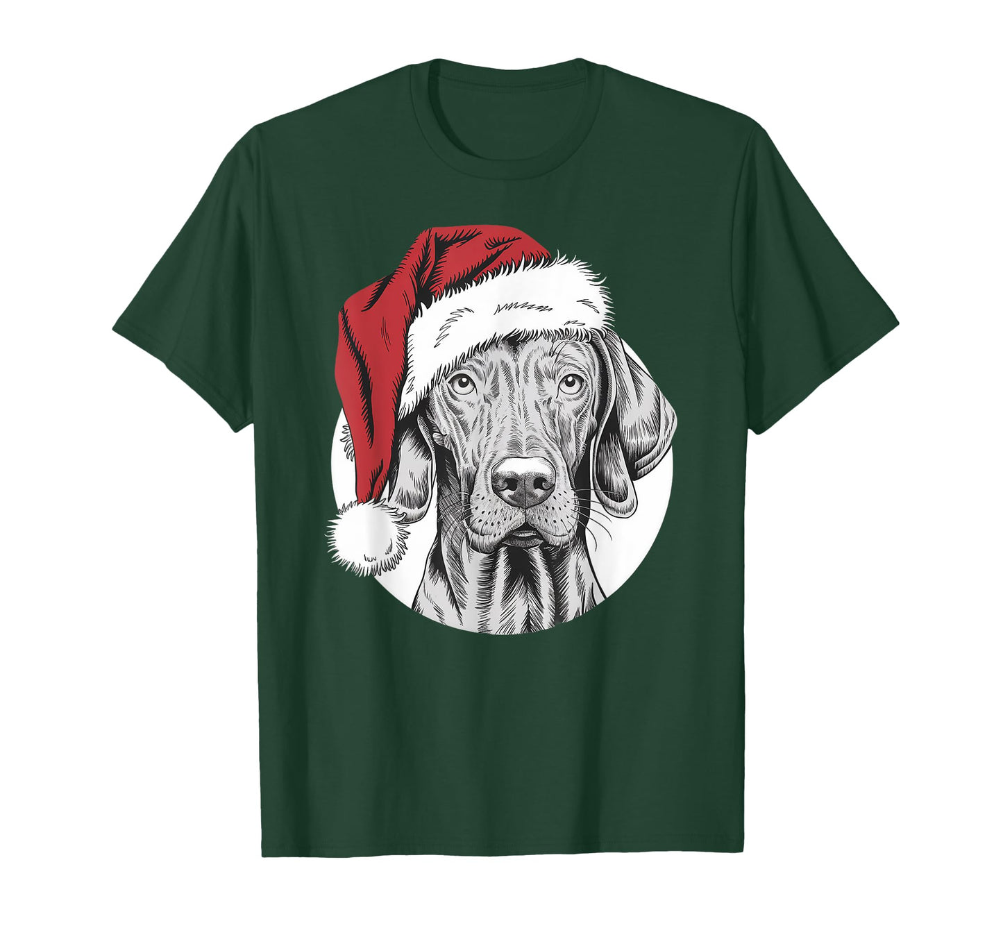 Joyful Vizsla Santa Dog on Vizsla Christmas Men Women Kids T-Shirt