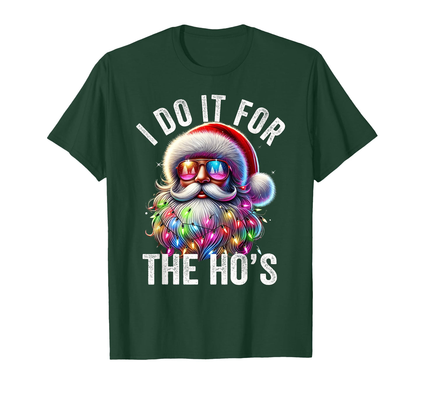 Funny Christmas Santa Claus I Do It For The Hos Cute Xmas T-Shirt