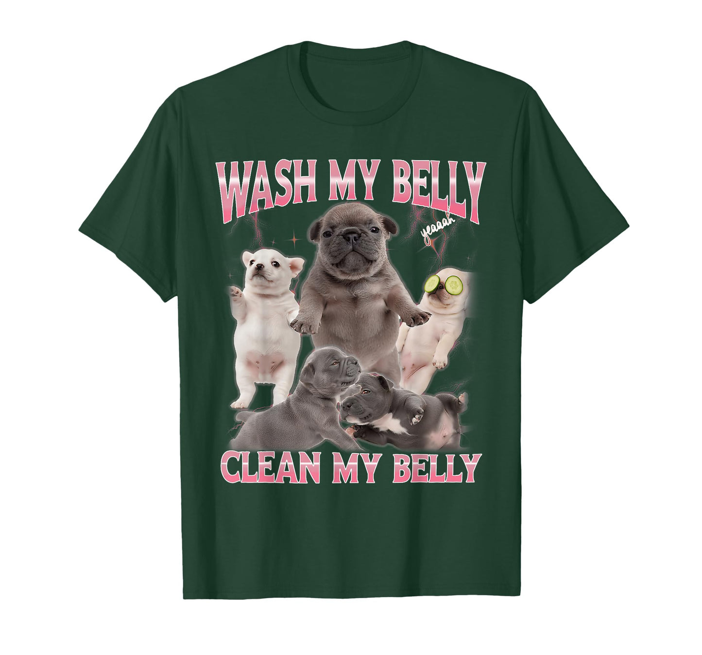 Pibble Meme Wash My Belly Funny Dog Clean My Belly Meme T-Shirt