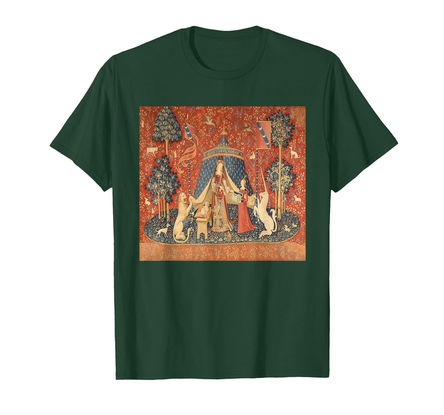Lady And The Unicorn Tapestry T-Shirt
