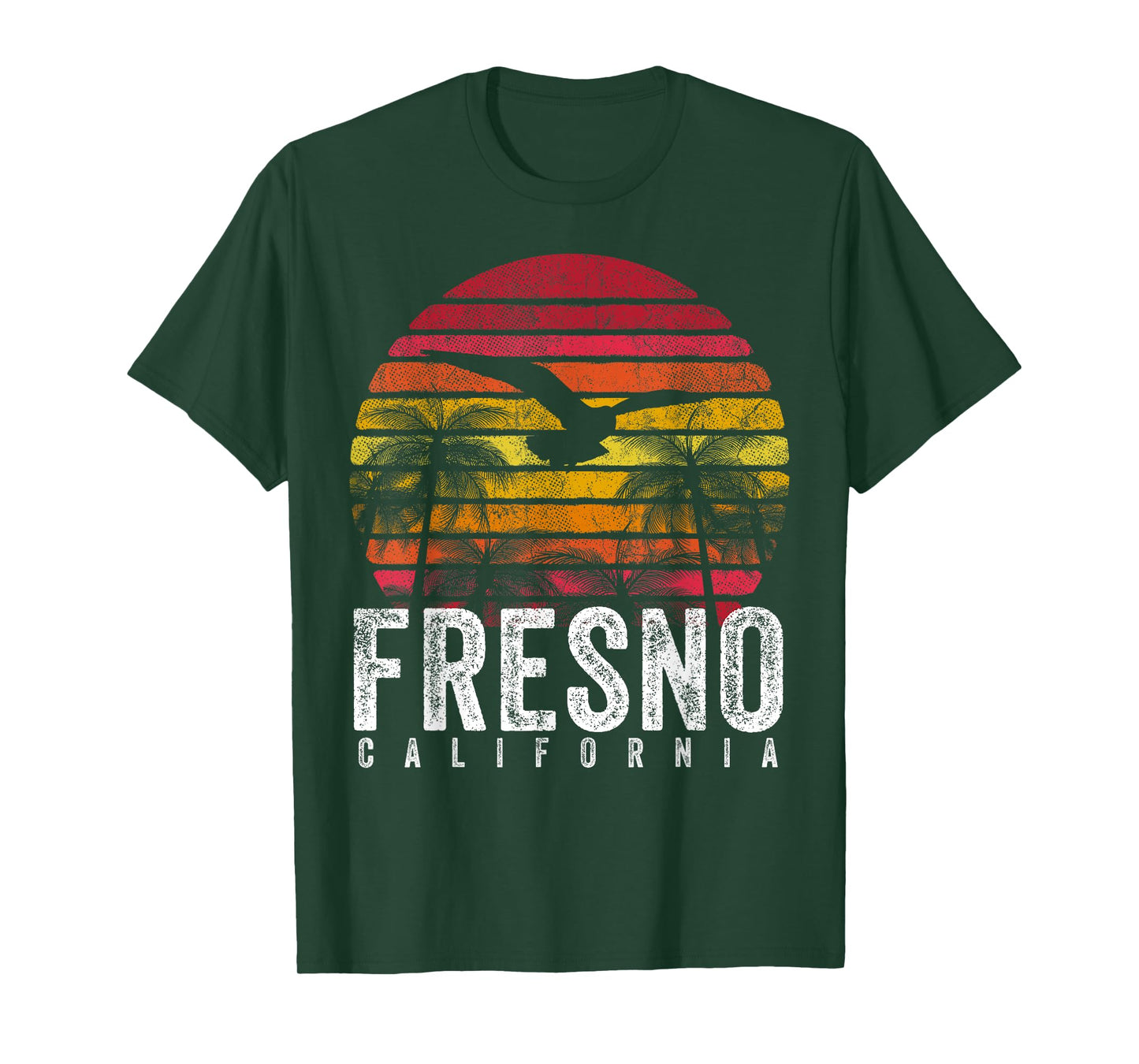 Fresno California CA Vintage Retro Distressed Style Gift T-Shirt