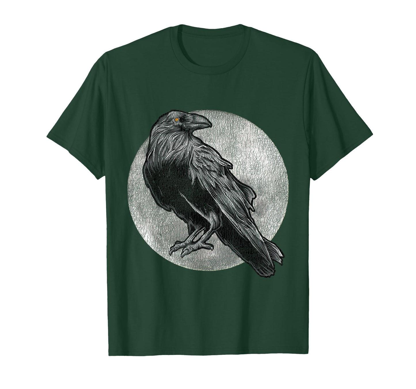 Full Moon Raven Bird Gift Scary Crow T-Shirt