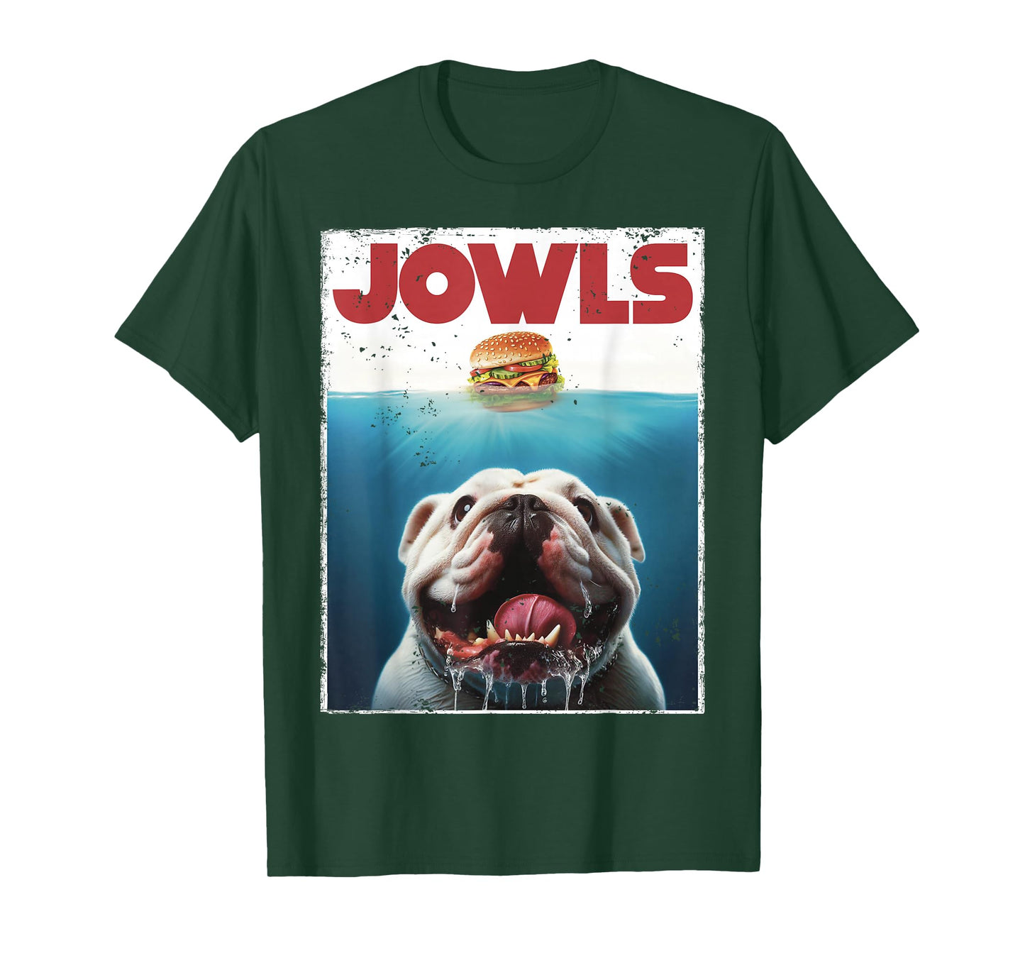 Funny English Bulldog Jowls British Bully Burger Dog Mom Dad T-Shirt