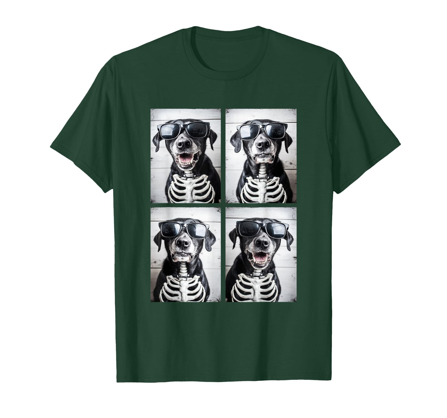 Labradors with Sunglasses Skeleton Costume Halloween Dogs T-Shirt