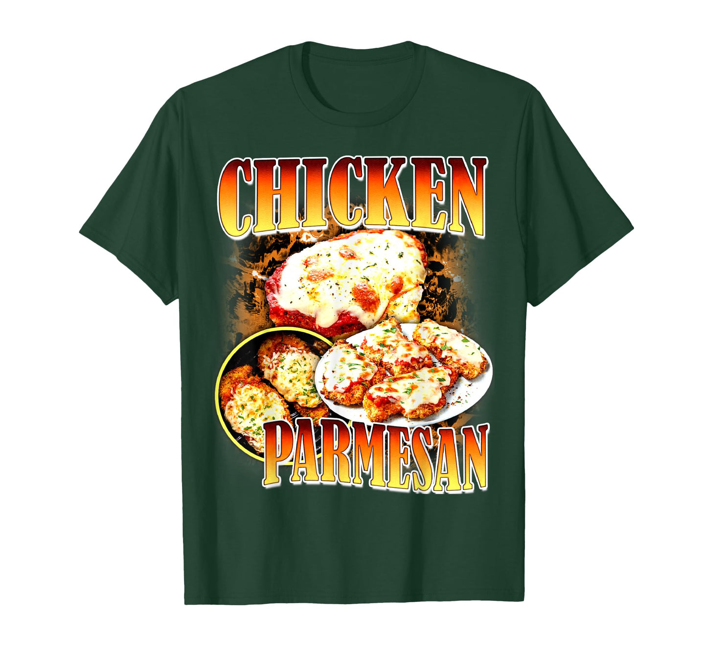Chicken Parmesan Bootleg Rap Style Vintage 90s Italian Food T-Shirt