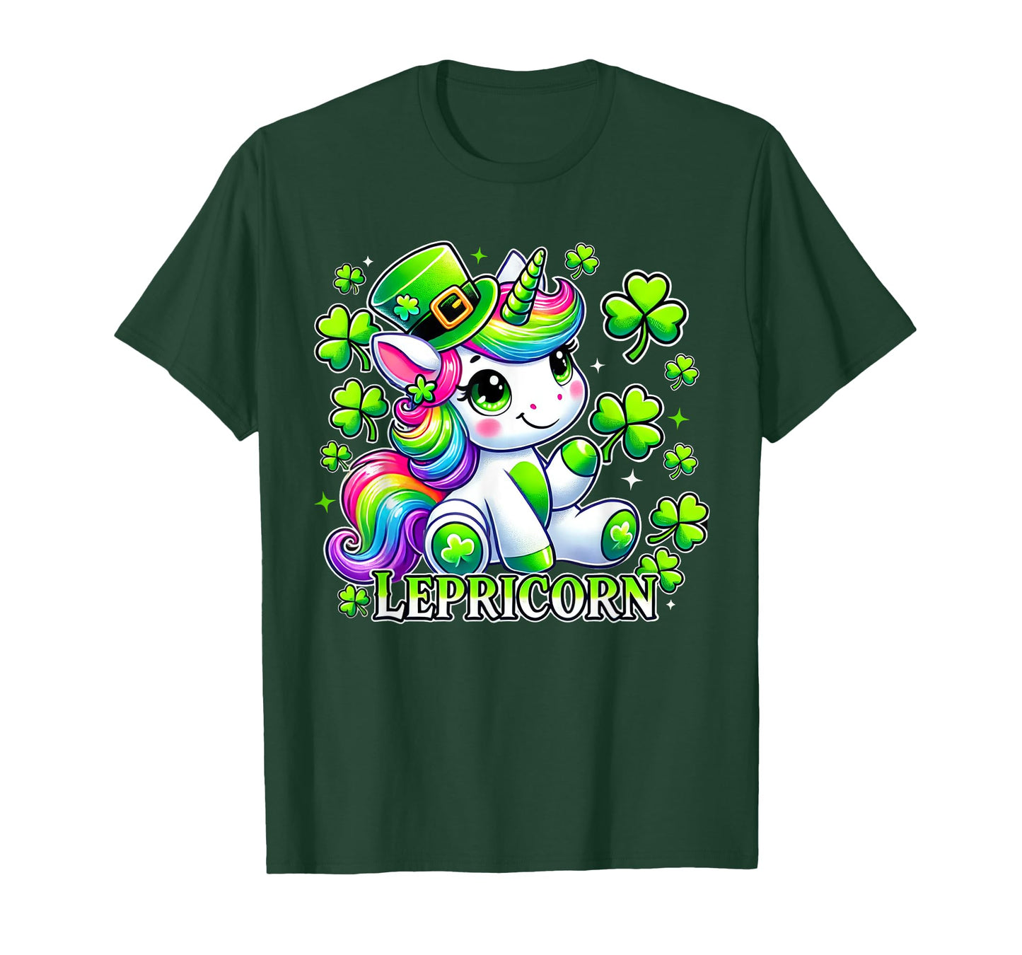 St Patricks Day Unicorn Cute Saint Pattys Girls Lepricorn T-Shirt