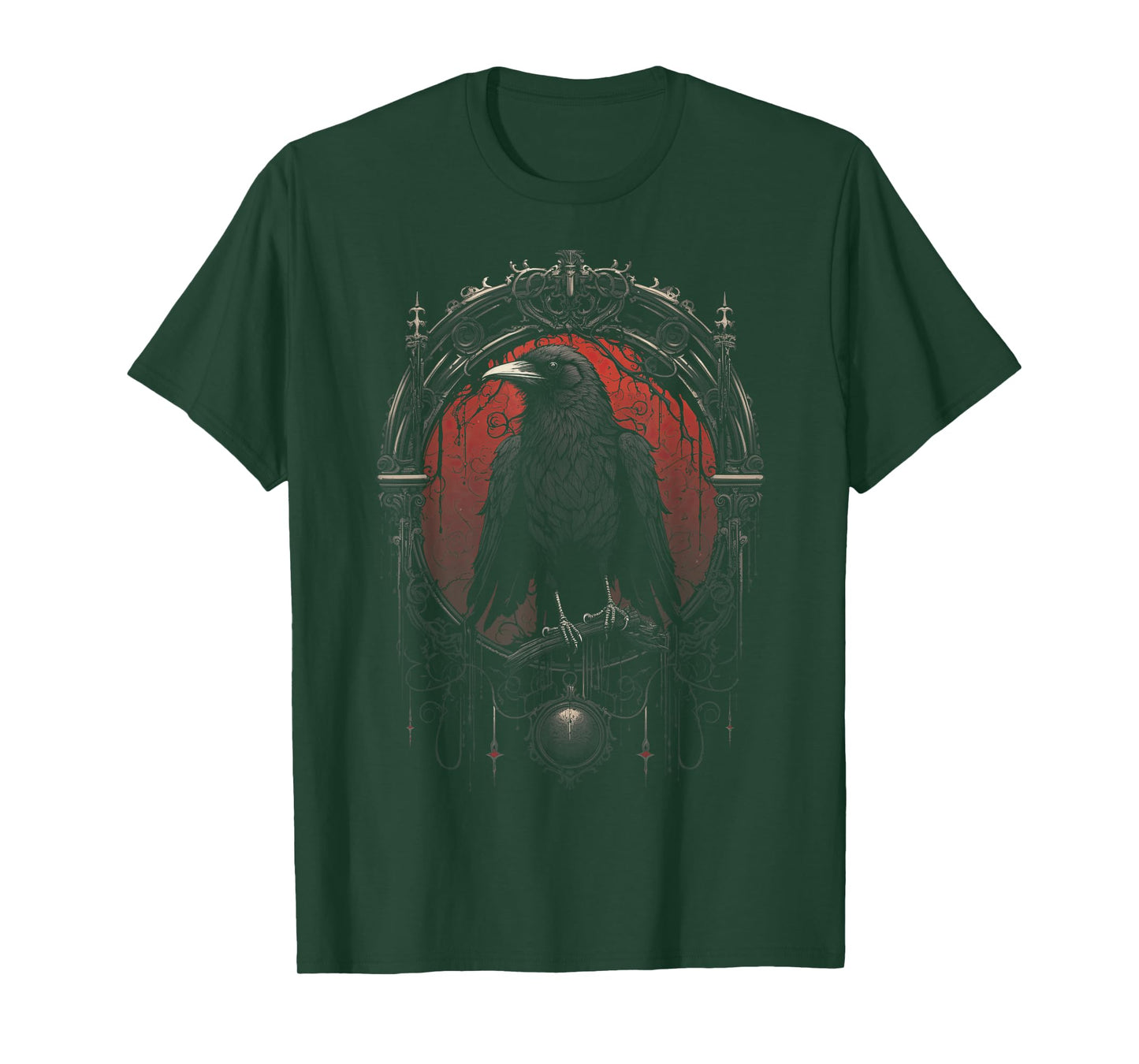 Crow Bird Dark Mystic Nordic Raven Black Gothic Occult Viking Witchcraft T-Shirt