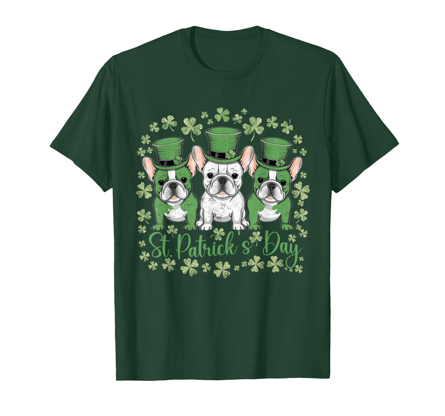 St Patricks Day French Bulldogs Dog Frenchie T-Shirt