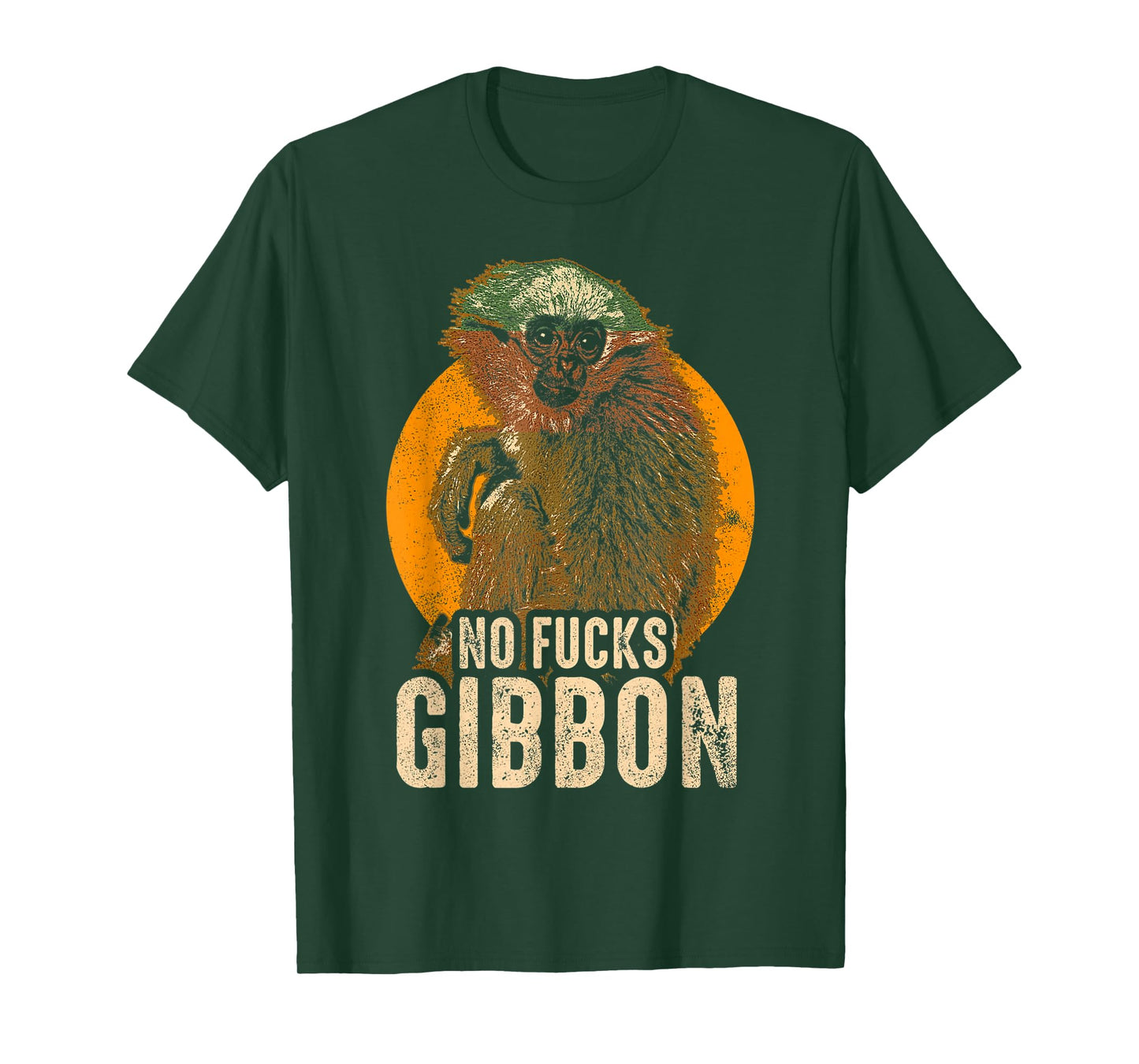 No Fucks Gibbon - Funny Ape Monkey Animal T-Shirt