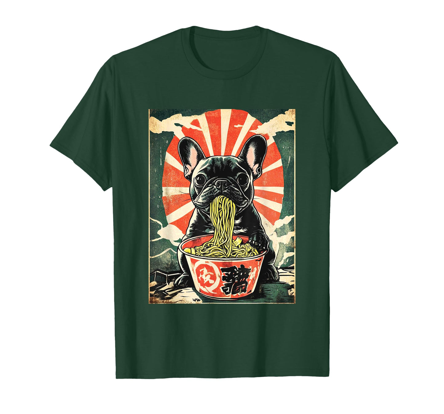 French Bulldog Ramen Delight Japanese Graphic T-Shirt