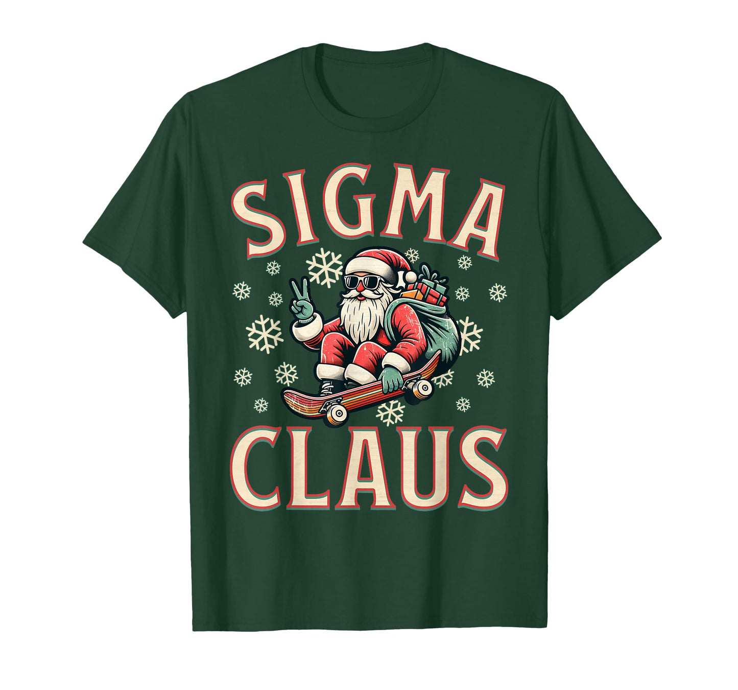 Sigma Claus Funny Santa Christmas Meme Teens Boys Kids Xmas T-Shirt