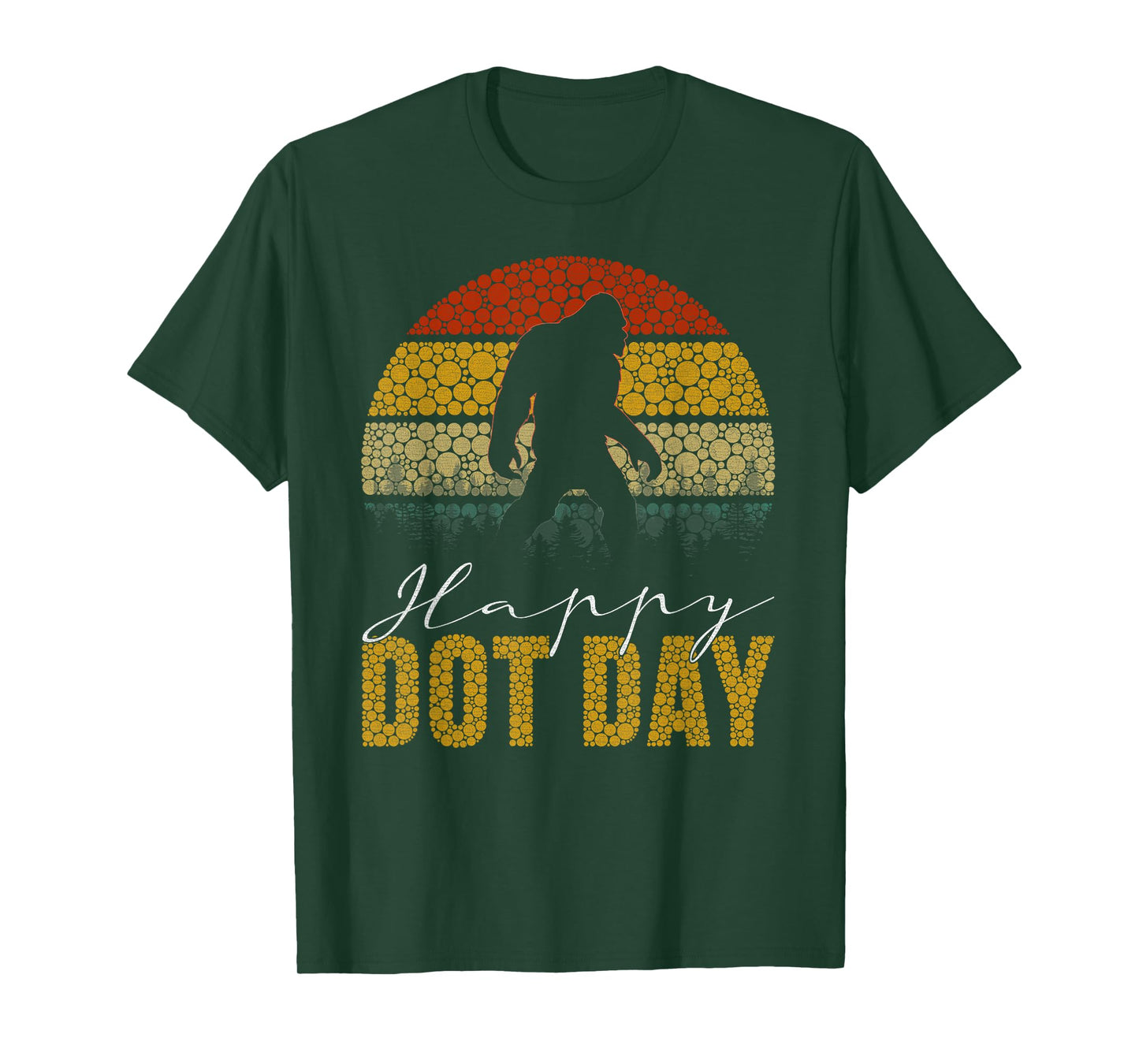 Retro Bigfoot Lovers Polka Dots Happy Dot Day Boy Girl Kids T-Shirt