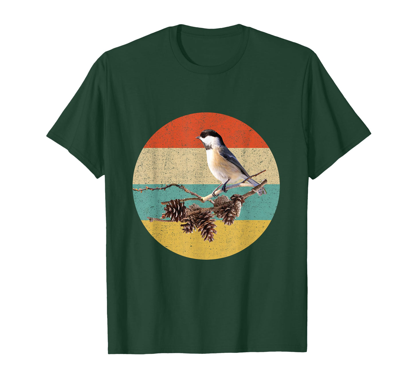 Ornithology Chickadee Bird Lover Retro Chickadee Bird T-Shirt
