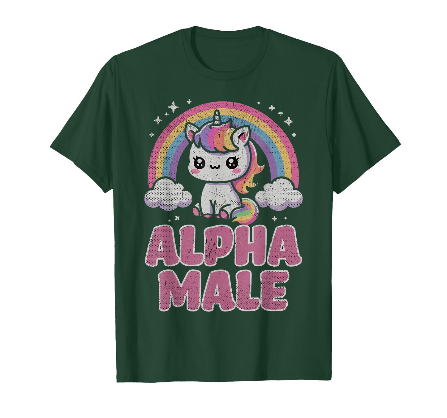 Ironic Cute Alpha Male Unicorn Funny Sarcastic Humor Men T-Shirt