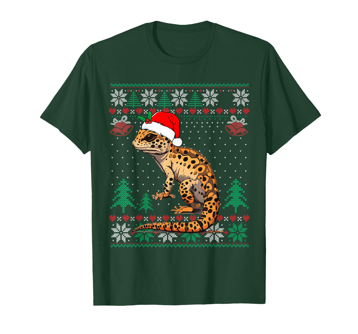 Ugly Christmas Pajama Sweater Leopard Gecko Animals Lover T-Shirt