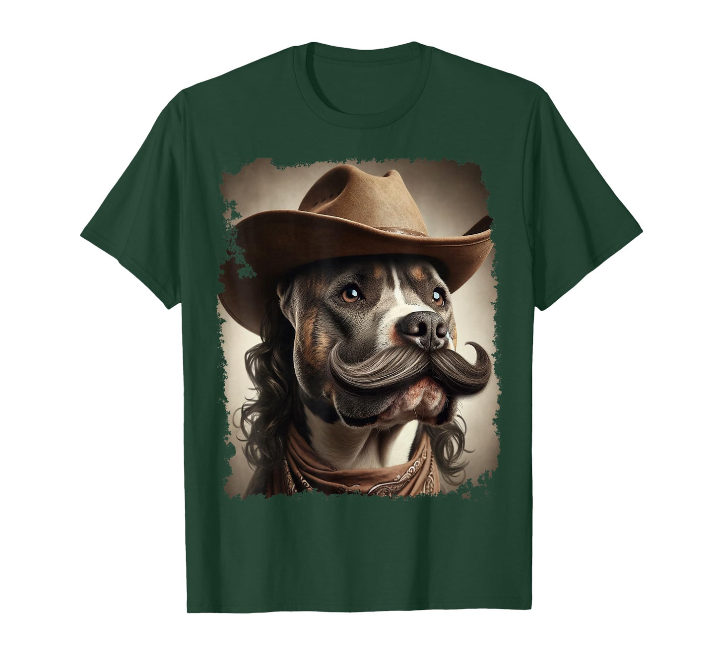 Cowboy Pitbull Funny Dog Meme T-Shirt