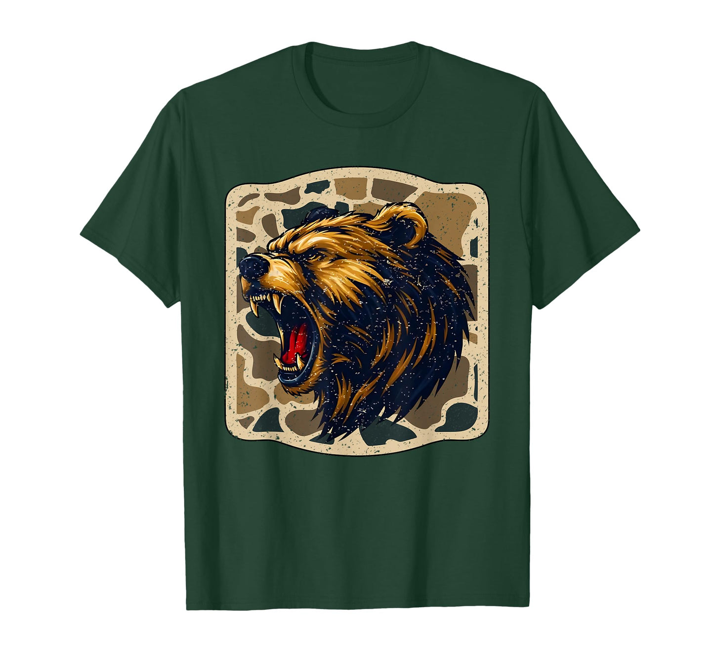 Bears Camo Football Game Day School Mascot Team Spirit T-Shirt