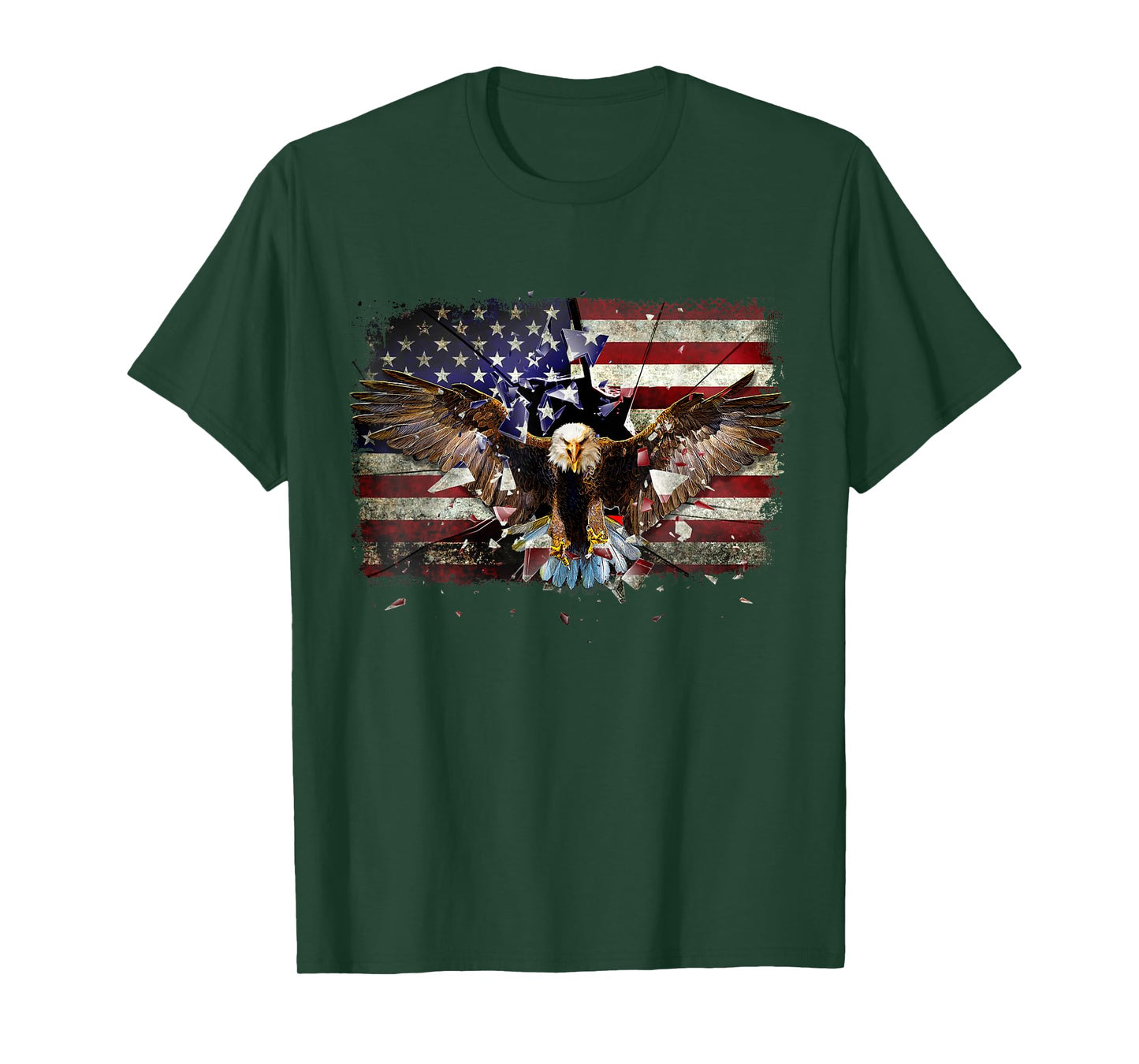 Eagle Patriotic USA American Flag 4th of July Men Women Kids T-Shirt