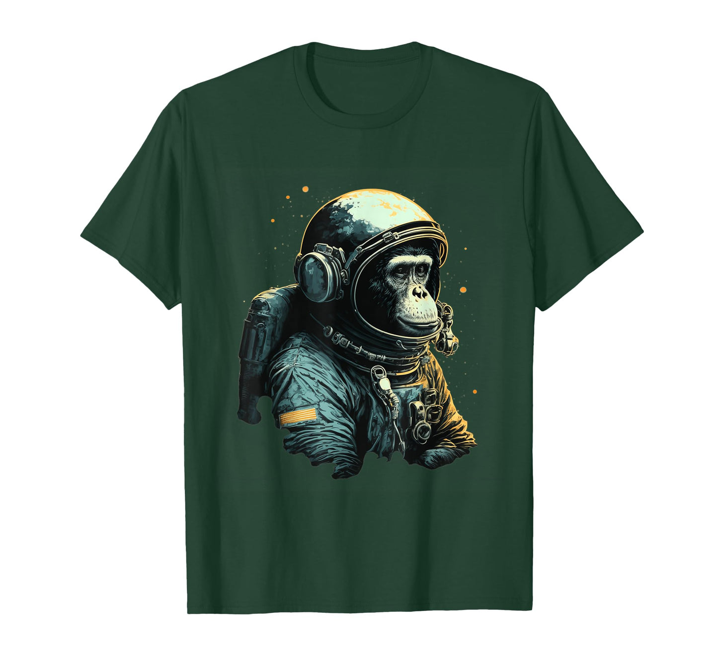 Chimpanzee Space Astronaut Travel Monkey Vintage Design T-Shirt