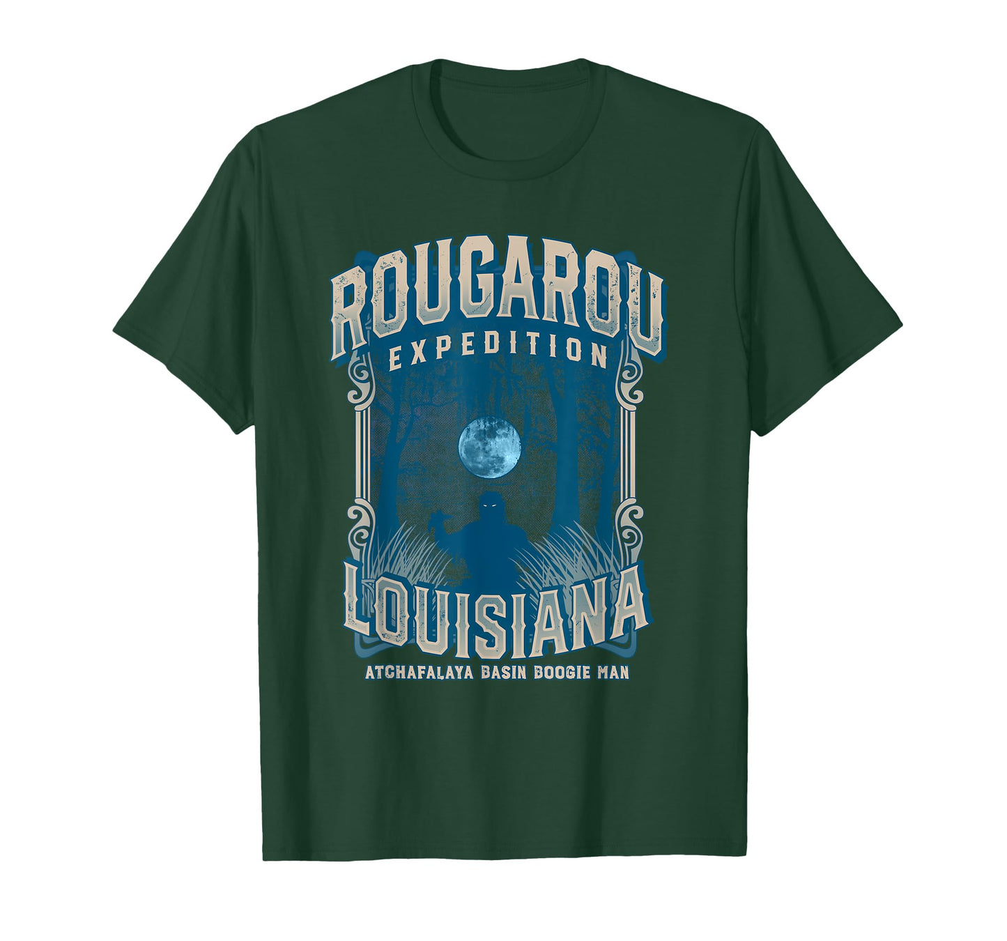 Rougarou Expedition Louisiana Swamp Monster Werewolf Legend T-Shirt