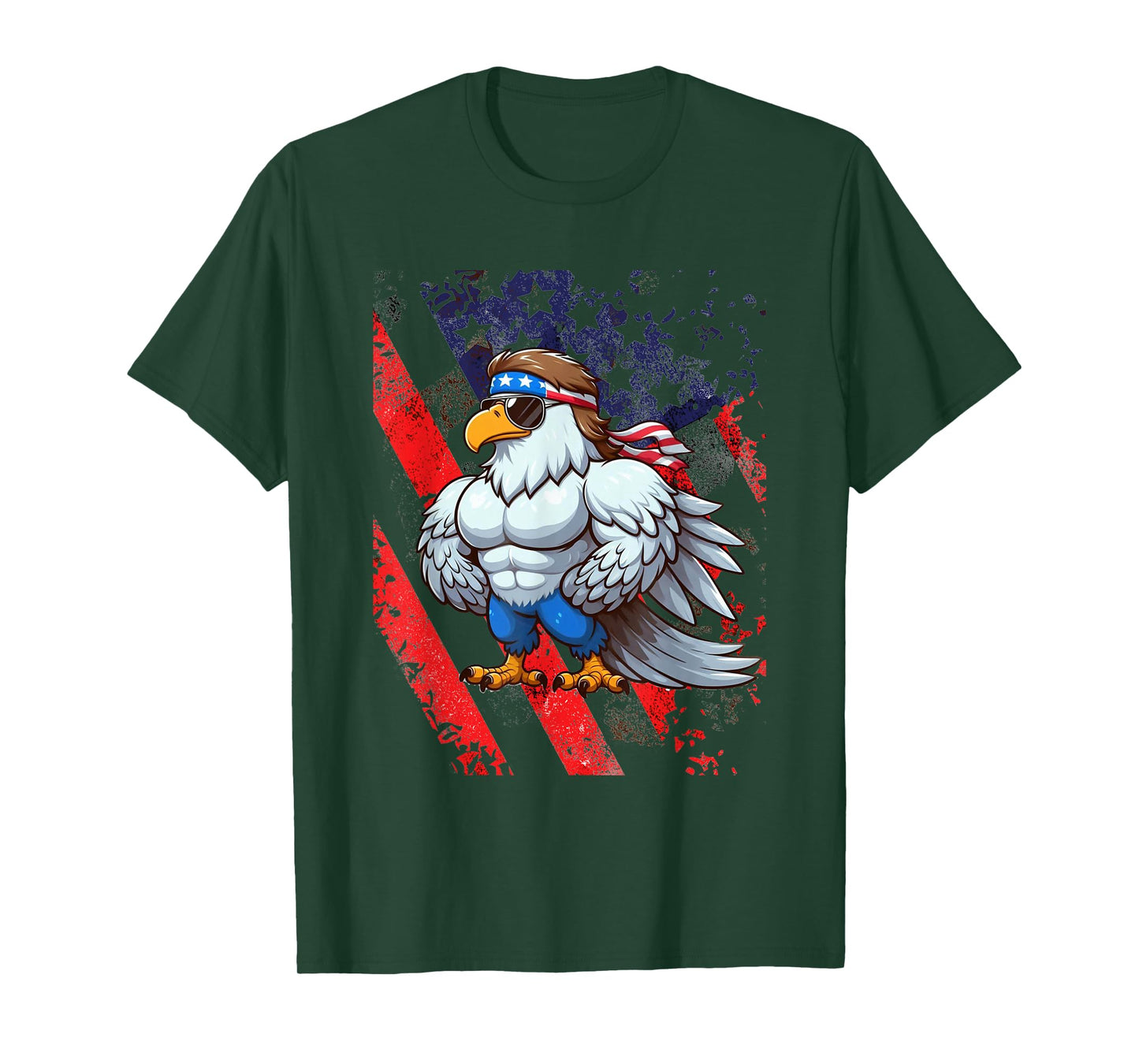 Funny American Mullet Eagle America 4th Of July Merica T-Shirt